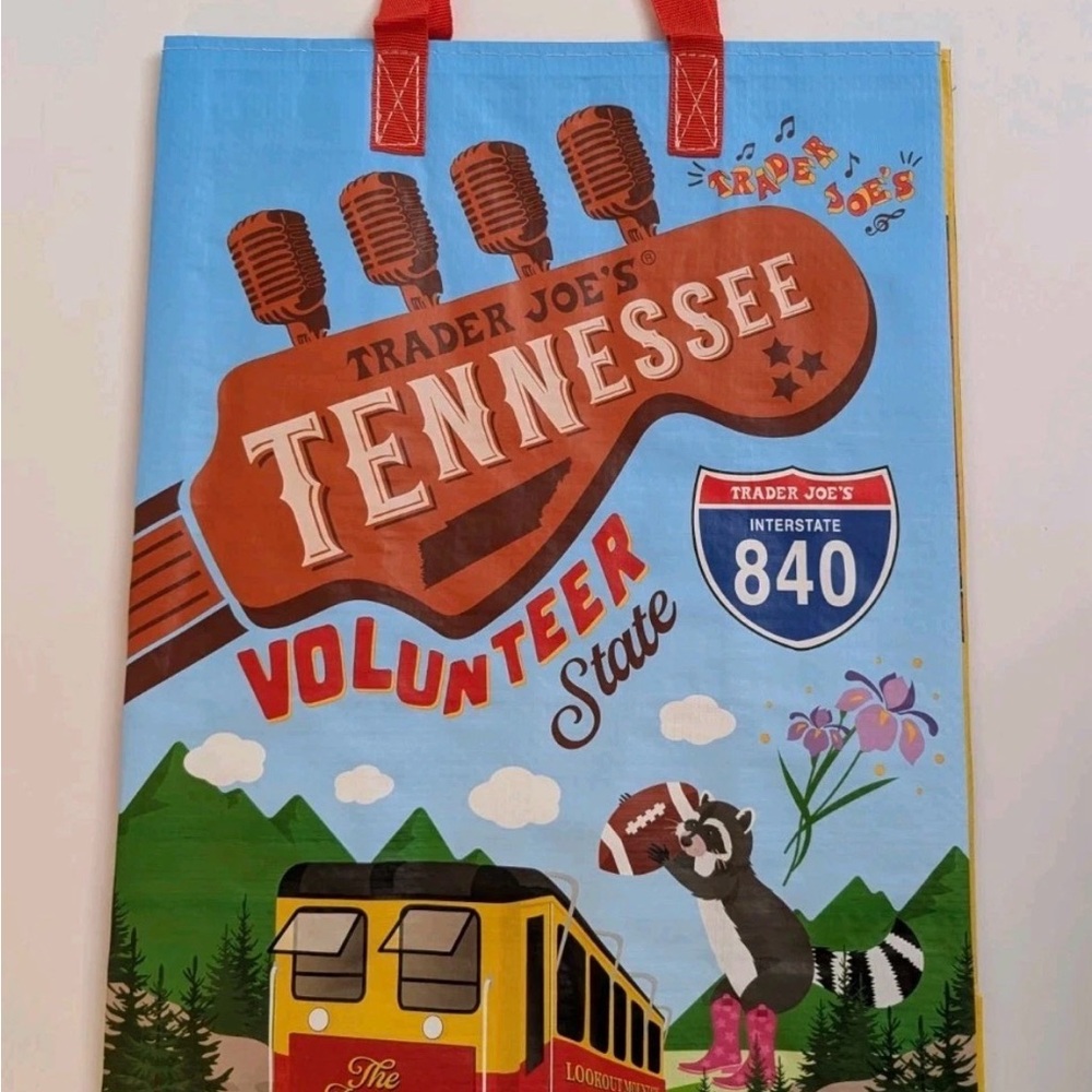 Trader Joe’s Tennessee Reusable Bag Tote NEW “Beale street”  “Volunteer State” “